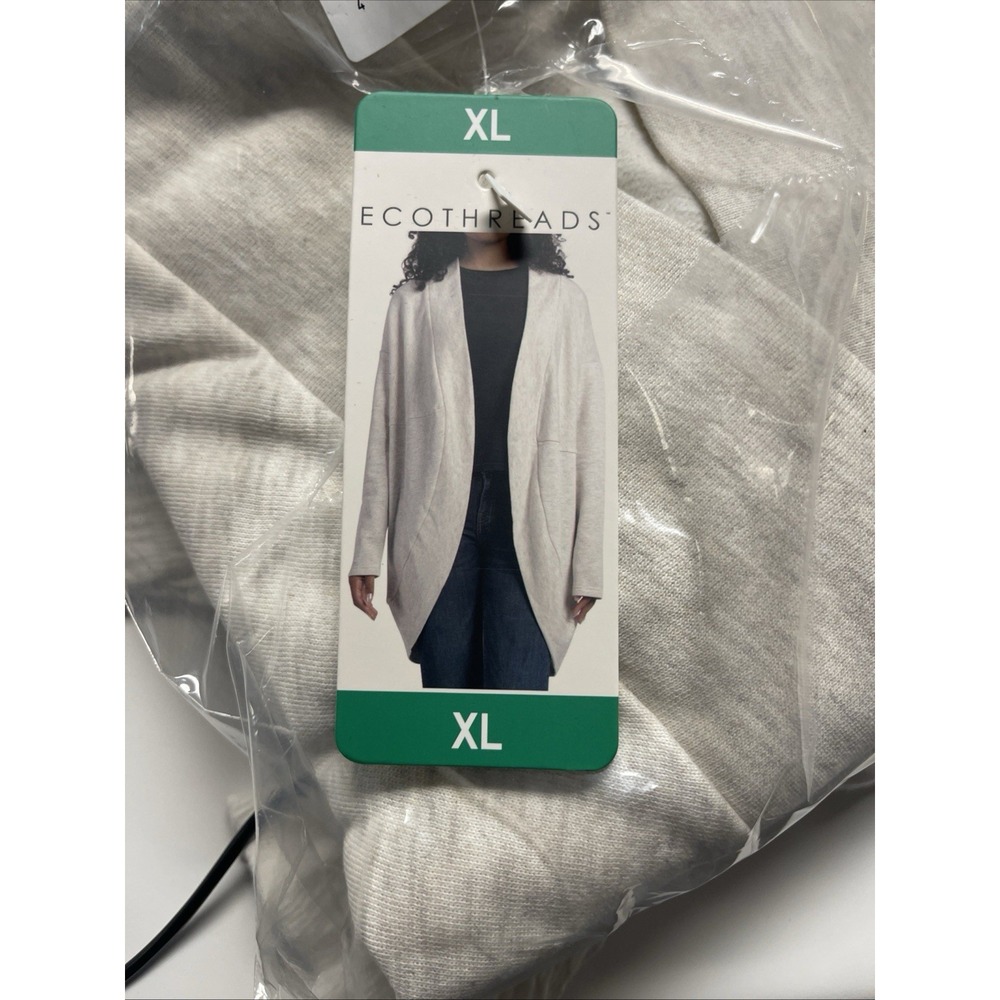 Ecothreads Ladies' Fleece Cardigan Open Front With No Closure XL New